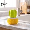 Practical Housewarming Gifts Cactus Dish Brush with Base Flexible Non Scratch Nano Scrubber Effective Material Oil Stain Remove Scrub for