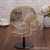 New Summer Vintage Elegant Straw Hat for Women - Lace Flower Decor, Hollow Breathable Sun Bucket Hat