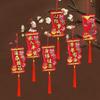 Bonsai Money Tree Ornaments: Indoor New Year Decorations with Double-Sided Lanterns