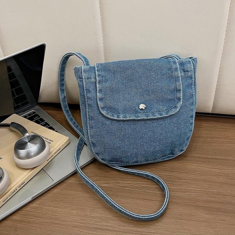 Trendy Denim Shoulder Bag For Women Fashionable Crossbody Purse Casual Versatile Commute Handbag