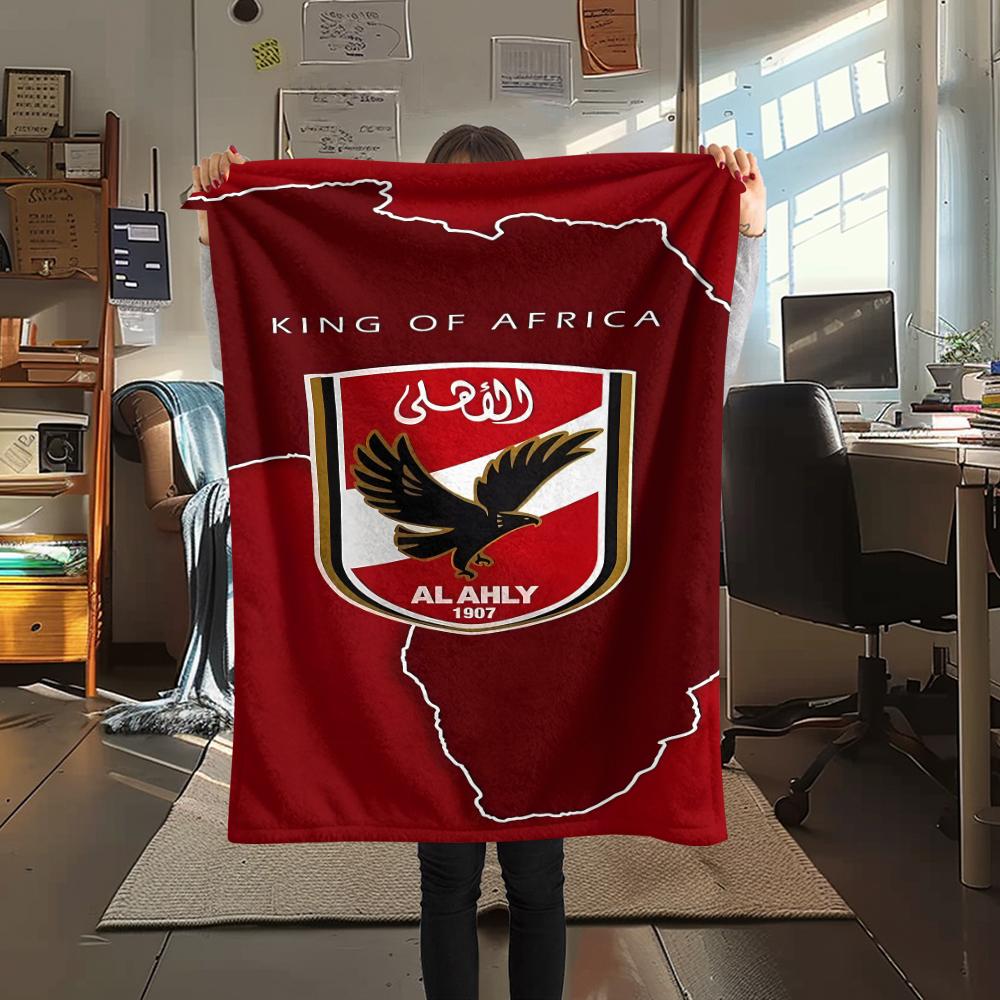 1 Stück Alahly Print Flanelldecke, Hohe Qualität für alle Jahreszeiten, Heimdekoration, Wärme und Komfort, Perfekt für Weihnachtsgeschenke