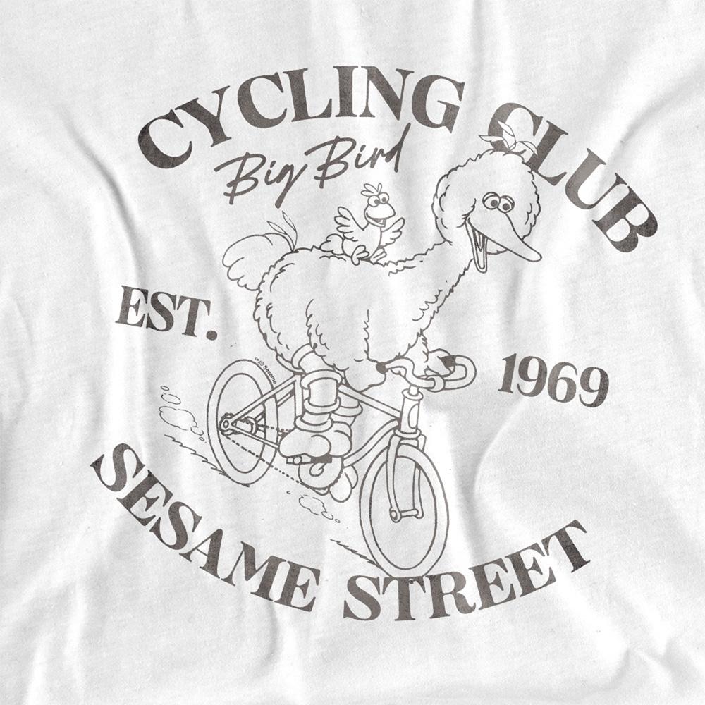 Sesame Street Unisex Adult Cycling Club Big Bird Long-Sleeved T-Shirt