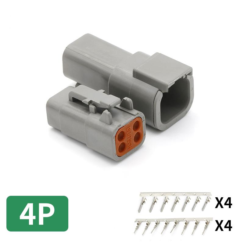 Deutsch DTM connector waterproof DT connector male and female head wiring terminal wiring harness plug socket DTM04-2P DTM06-2S