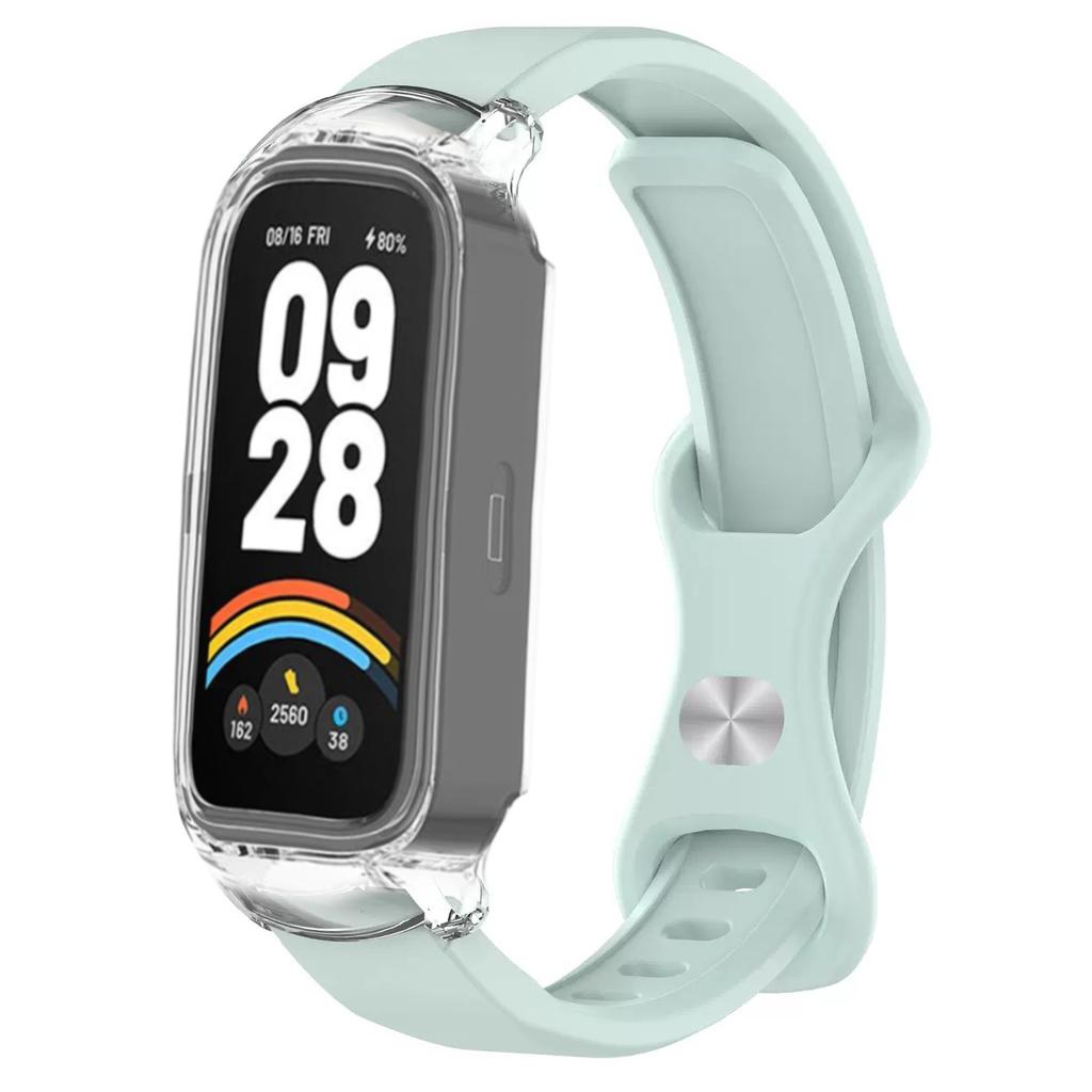 Case+Straps for Xiaomi mi band 9 8 active smar twatch correa accessories Silicone bracelet+Protective PC Cover for Redmi band 3