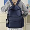 Schoolbag Fashion Trendy Color Internet Celebrity Bag Large Capacity Campus Student Travel Backpack Junior High School Student Solid Color Lightweight