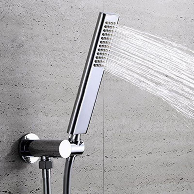 Luxury HomeDec High-Pressure Polished Chrome Water Saving Eco-Friendly Handheld Shower Head for Hotel Bathrooms Brass Faucet