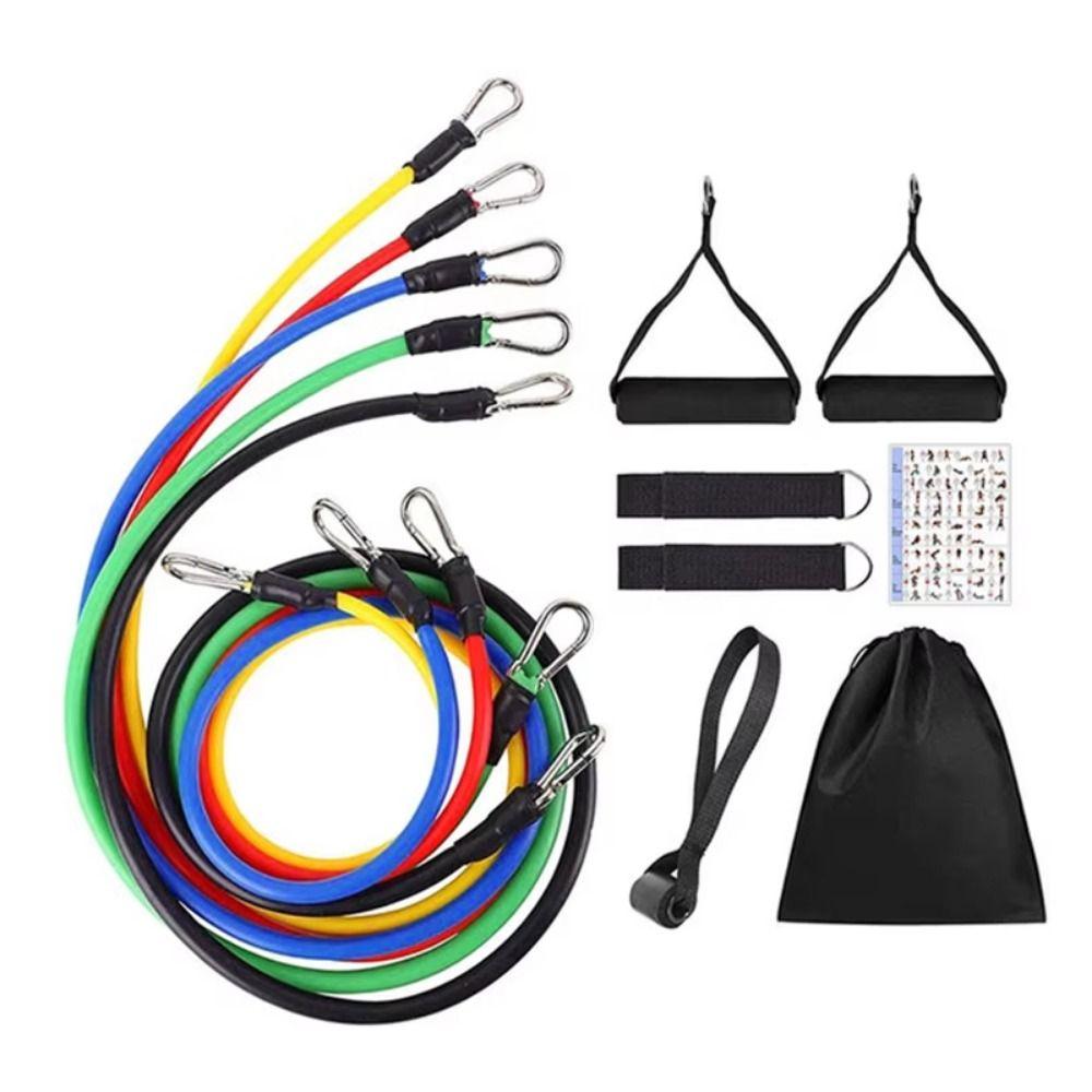 11Pcs/Set Durable Resistance Band Set Anti-Break Elastic Training Band  Fitness Equipment