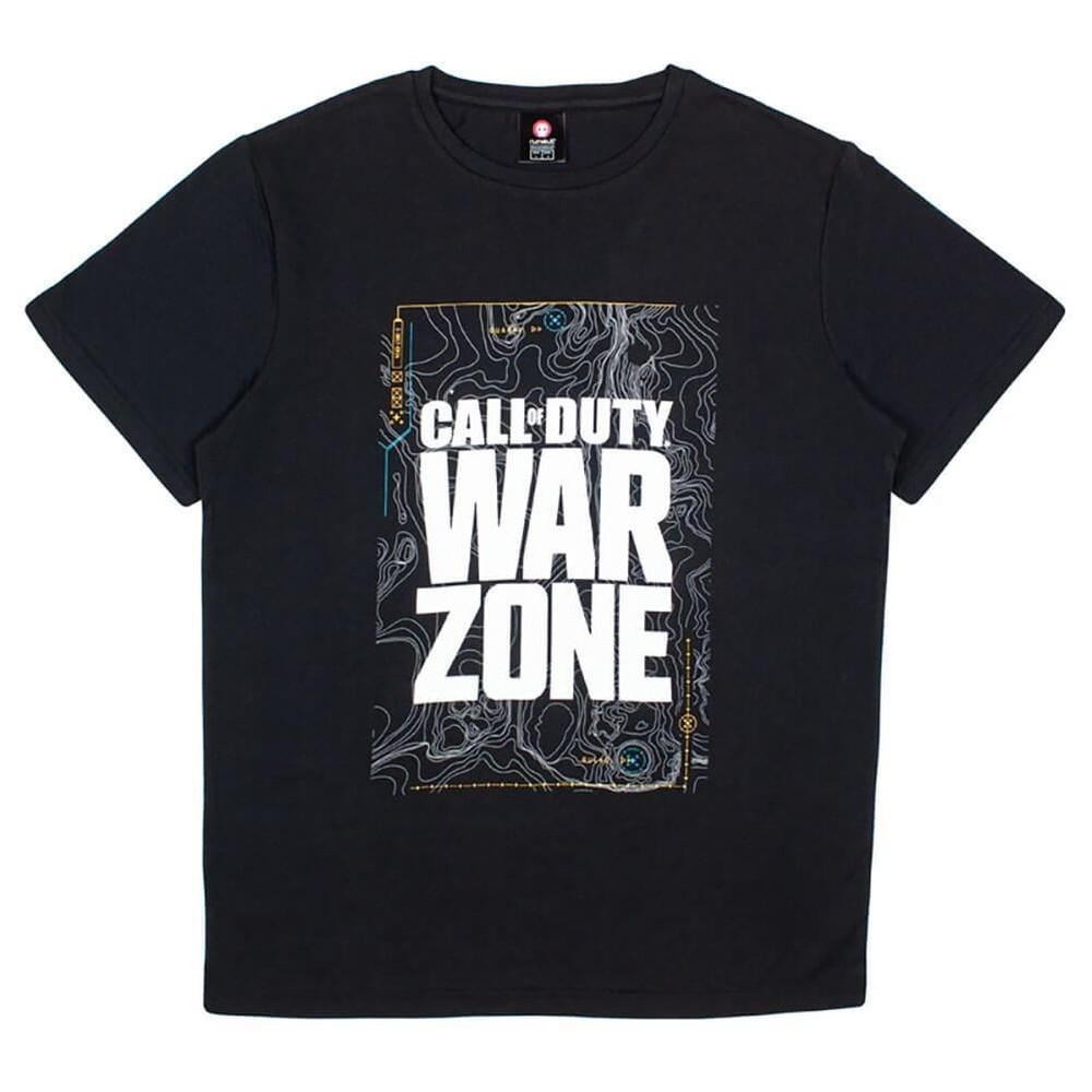 Unisex Call of Duty Warzone Black Crew Neck Loose Fit T-Shirt Gaming L