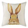 45X45Cm Rabbit Photo Cushion Cover Grey Pattern Pillow Polyester Pillowcase