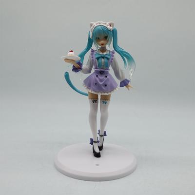 New In Stock Hatsune Miku Cat Ear Maid Collectible Anime Action Kwaii Miku Figures Model Toys Christmas Gifts