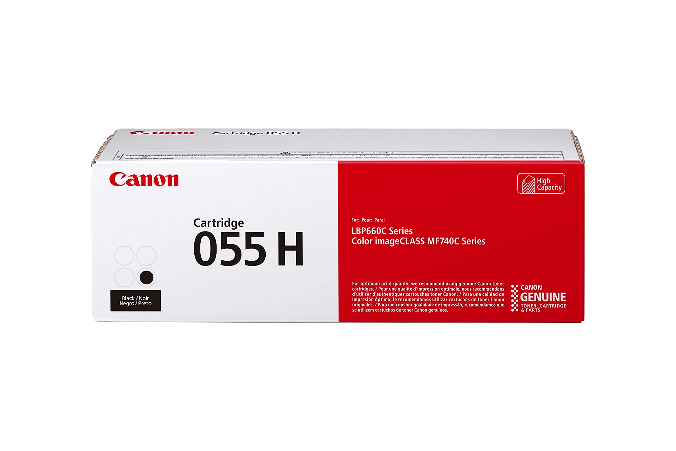 

Canon Genuine Toner Cartridge 055 Black Large Capacity 1 Pack for Canon Color imageCLASS MF741Cdw MF743Cdw MF745Cdw MF746Cdw LBP664Cdw Laser Printer чорний