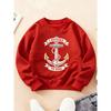 Kids Crewneck Sweatshirt, Nautical Marine Anchor Theme Print Long Sleeve Top for Autumn Winter