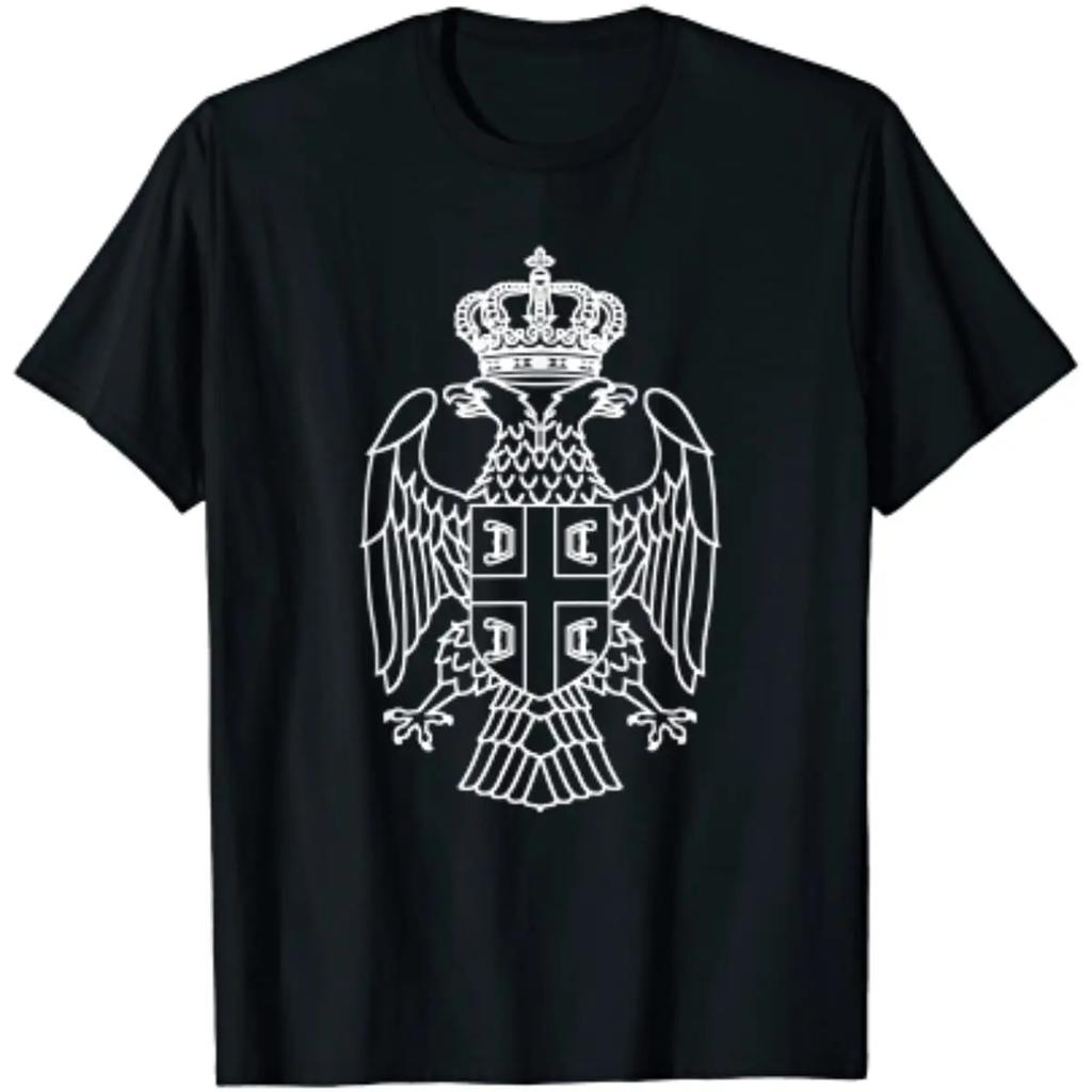 Servisch Wapenschild Embleem Dubbelkoppige Adelaar Kroon T-shirt