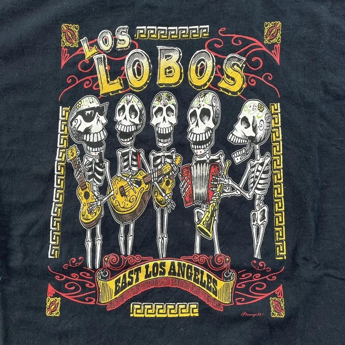 

Винтажная футболка Los Lobos Peace Ese Band из плотного хлопка, черная, все размеры, для мужчин BL1426 4XL