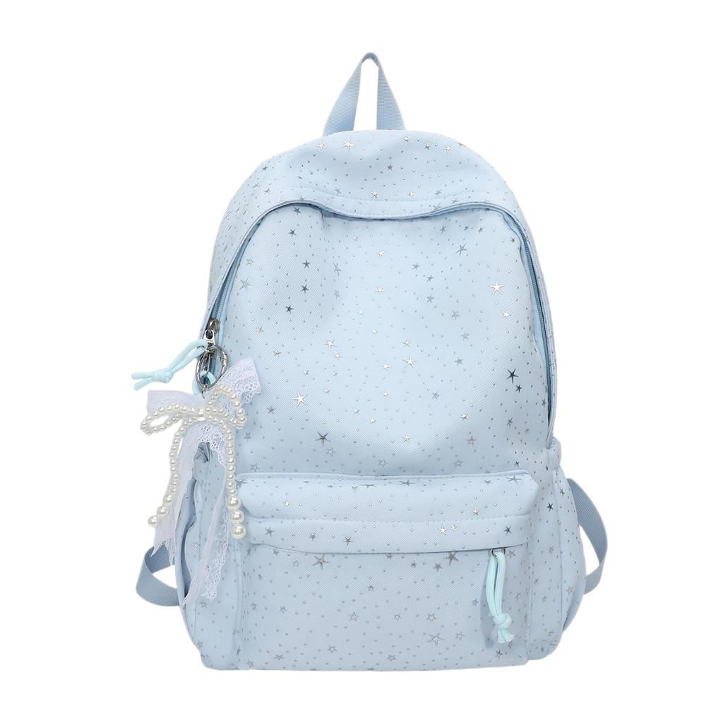 Schoolbag Korean Star Printed Backpack Female Student Large Capacity Light Commuter School Bag High Value Casual Backpack