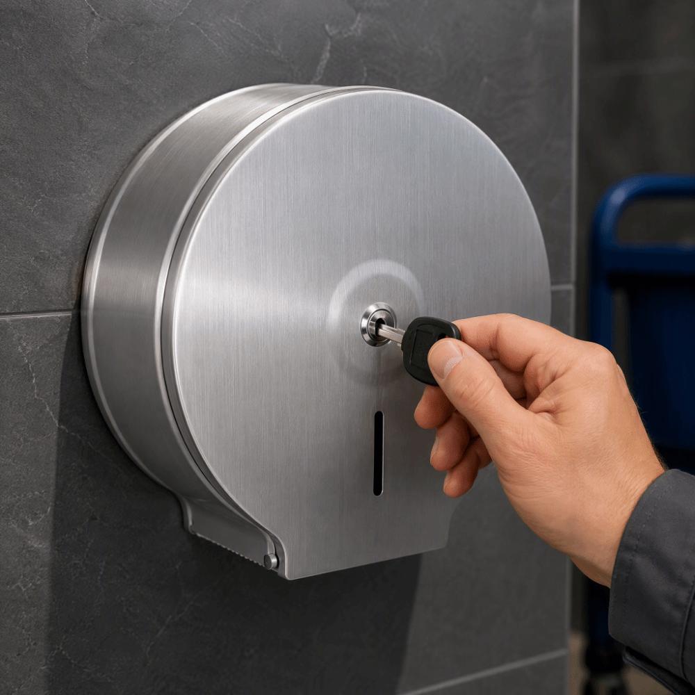Stainless Steel Toilet Paper Holder Brushed Finish Bath Tissue Dispenser  For Home Use