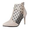 fashion Sharp toe mesh boots, high heels, women's summer 2024 fashion new mesh cool boots, fashionable and luxurious slim heel sandals