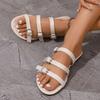 Neue Damenschuhe Mode Schnalle Gürtel Sandalen Outdoor Freizeitssandalen Gürtelschnalle Coole Pantoletten