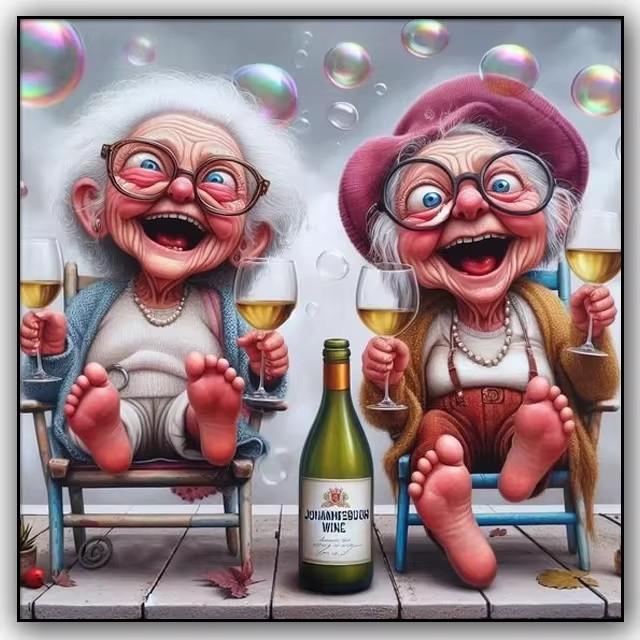 Grandma's Old Fashioned 5D Full Diamond Painting Kits,Happy Grandma And Grandpa Drink DIY Drills Mosaic Embroidery Cross-Stitch