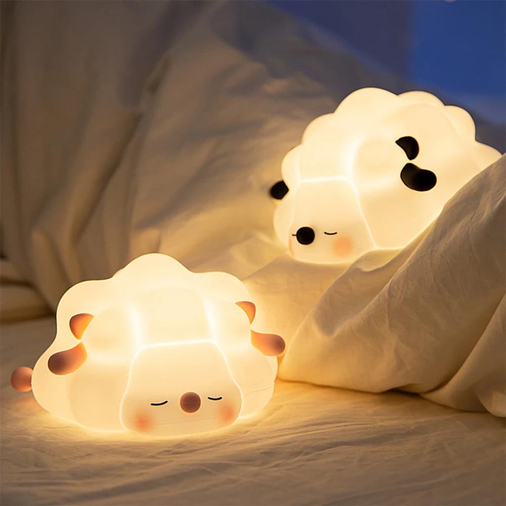 New Little Sheep Silicone Night Light 3-level Adjustable Children's Birthday Cute Creative Good Light Souvenir Christmas Gift