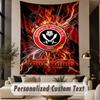 Custom Text Tapestry Sheffield United FC Print Wall Tapestry Indoor Living Room Wall Decor