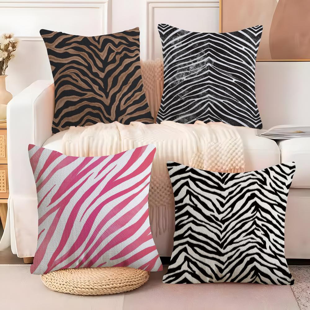 Wild Fashion Zebra Stripes Pillow Case linen pillow case sofa home decor cushion cover cushion cove