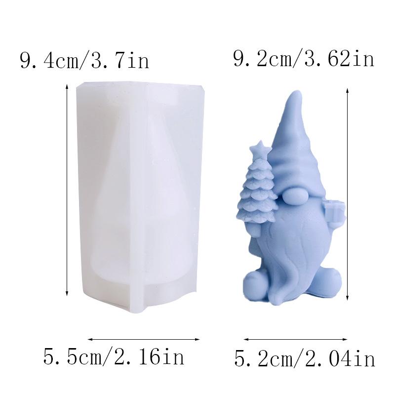 

Soap Making Supplies For Christmas Food Grade Silicone Long Hat Wreath Decoration Dwarf Plaster Resin Mold For Party Decoration