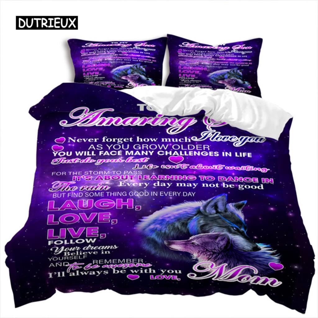 Love Letter Duvet Cover Abstract Word Print Comforter Cover Animal Theme Bedding Set The Meaningful Gift For Family And Friends