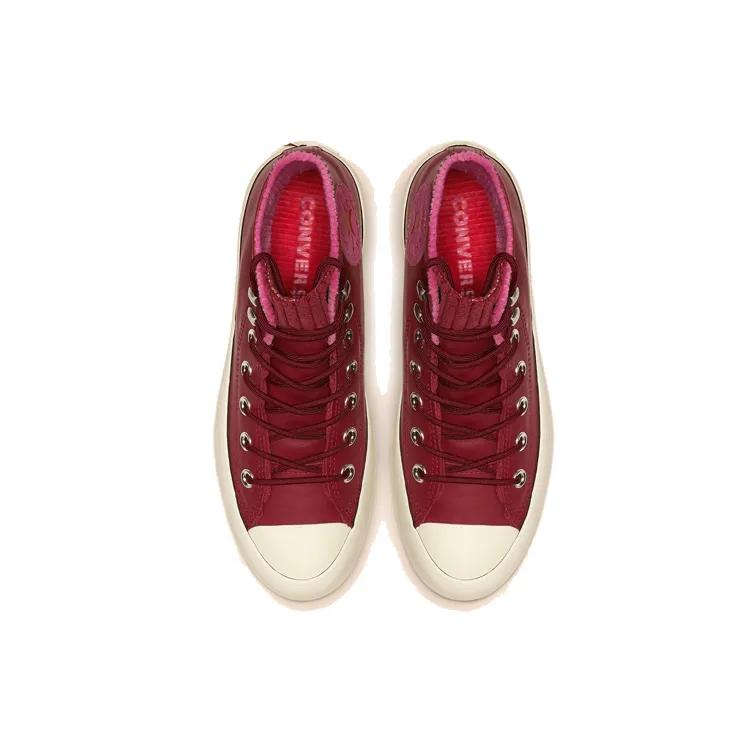 Converse Womens All Star Lugged Winter High GTX 'Back Alley Brick' (women's sizes) Back Alley Brick / Habanero Red Canvas Shoes