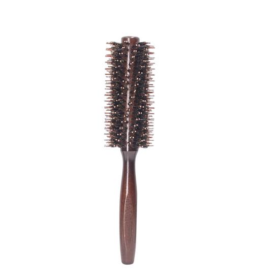 

Boar Bristle Round Hair Brush Ergonomic Wooden Handle Men Women Hair B