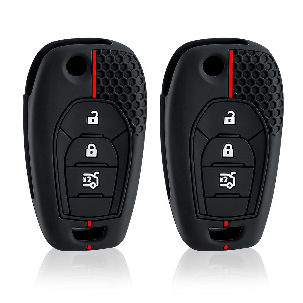 Silicone Remote Flip Car Key Case for Chevrolet Cruze Trax LS Badge Spark Sonic Aveo Tracker Onix RS Trailblazer Accessories Fob