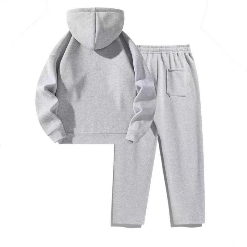 Womens 2 Piece Casual Tracksuit Half-Zip Sweatshirt Wide-Leg Pants Set Streetwear