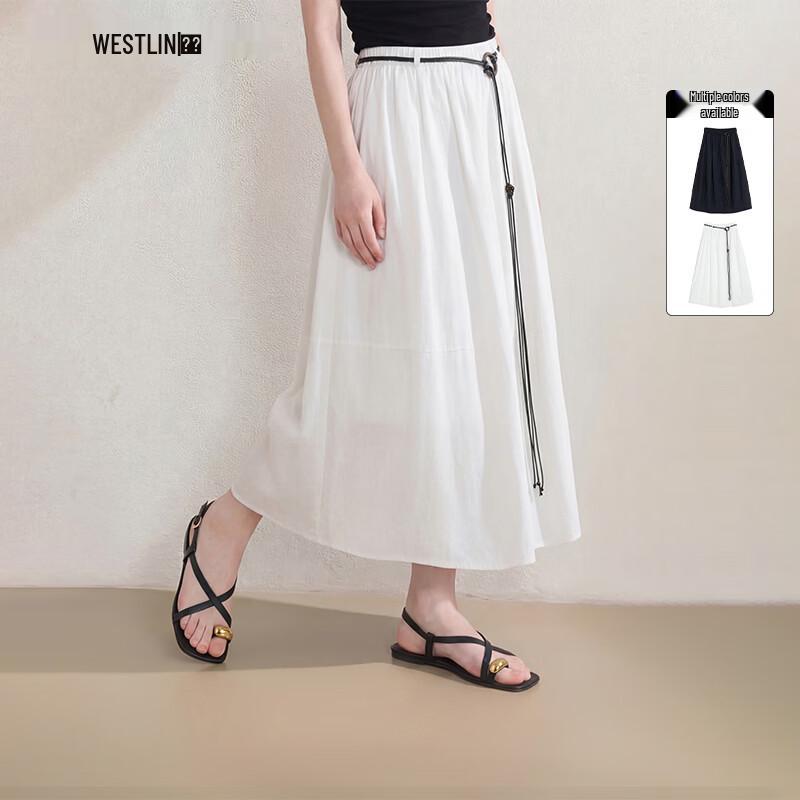 Westlink Hepburn Style High-Waist Midi Skirt 27 белый