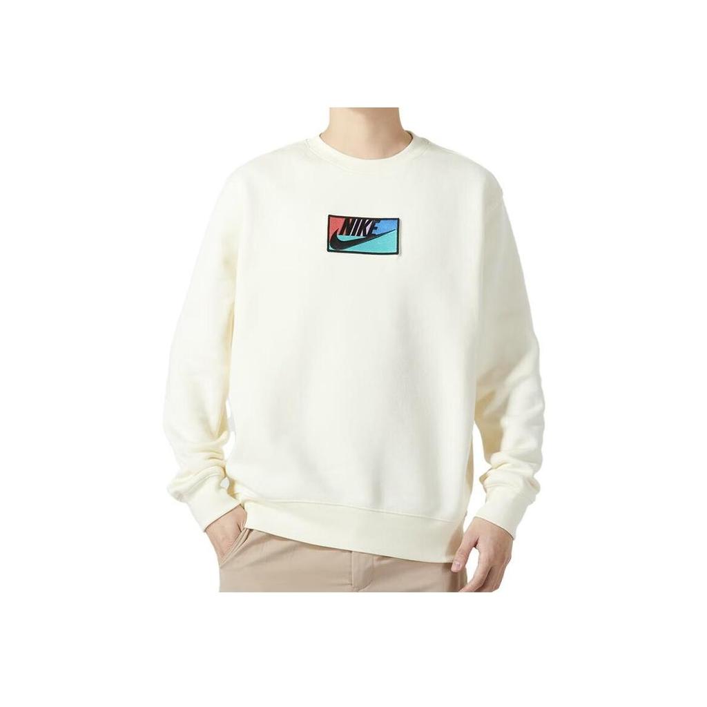 Nike Bluza z nadrukiem litery, z okrągłym dekoltem, męskie topy FB8436-113