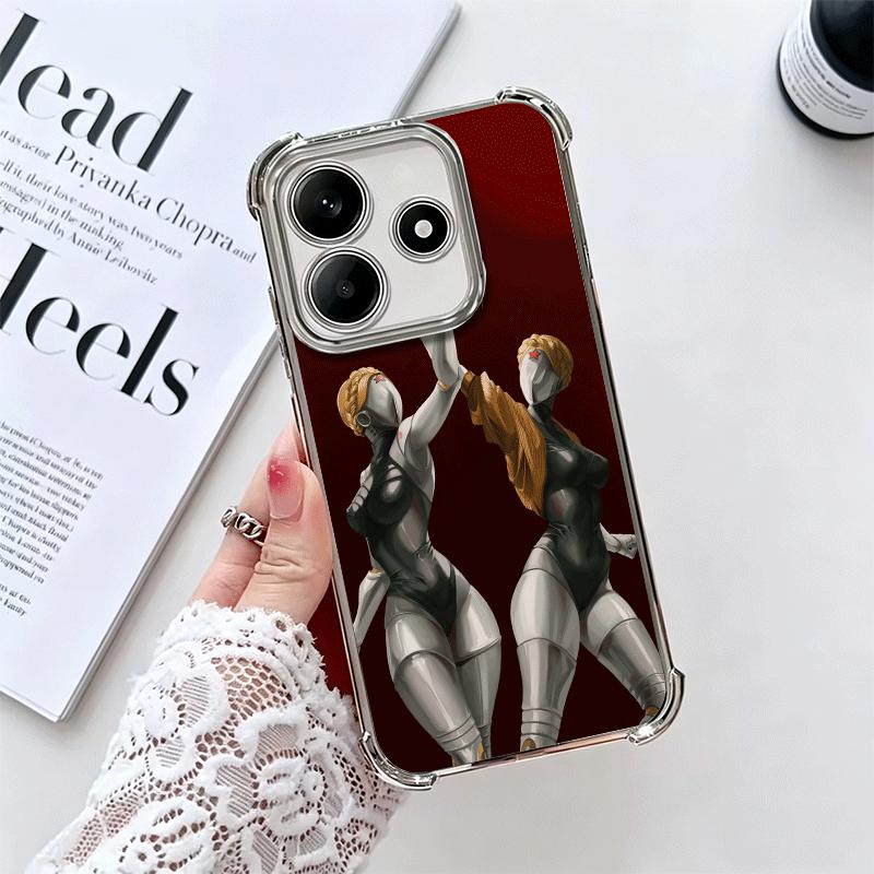 Atomic Heart Game Plating Phone Case For Xiaomi Redmi Note 14 15 Pro Plus 13 12 11 11S 11T 10 9S 9 5G Anti-Fall Airabag Cover