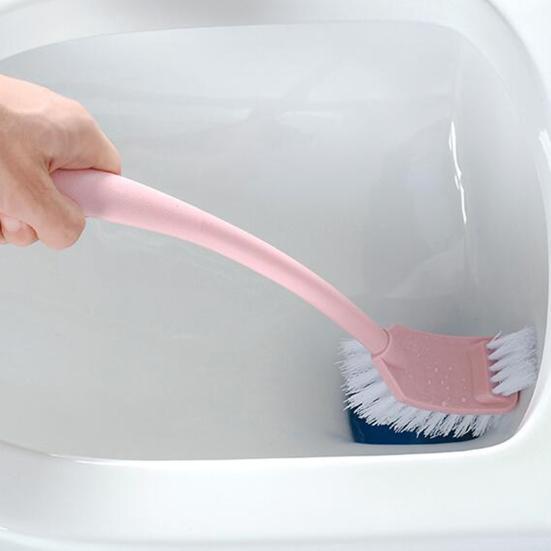 Doppelseitige Toilettenbürste mit langem Griff, Badezimmerzubehör, Dekontaminationswerkzeug