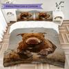 Forest Lodge Wildlife Scene Home Decoration Soft Printed Sofa Cover Blanket Bedding Down Pillowcase Duvet Cover Without Core A7