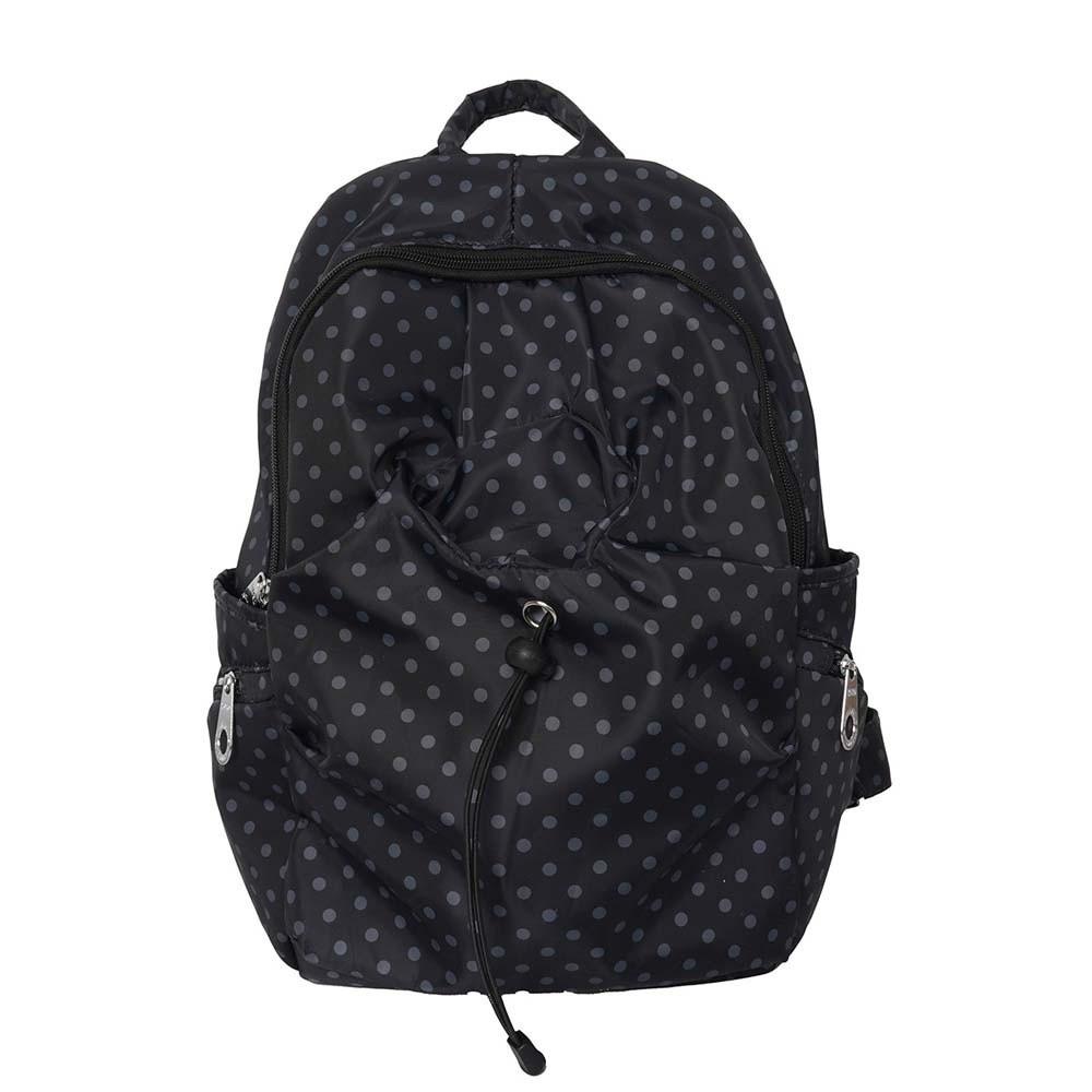 Spacious Student School Bag Lightweight Travel Daypack Polka Dot Nylon Backpack  Frequent Traveler