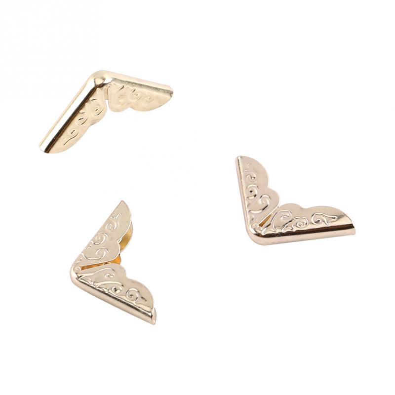 100 st Högkvalitativa Gula Retro Metallhörnskydd För Album