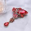 Water Drop Brooch Rhinestone Crystal Women 'S Sweater Coat Accessories Corsage Jewel Coat Fixing Pin