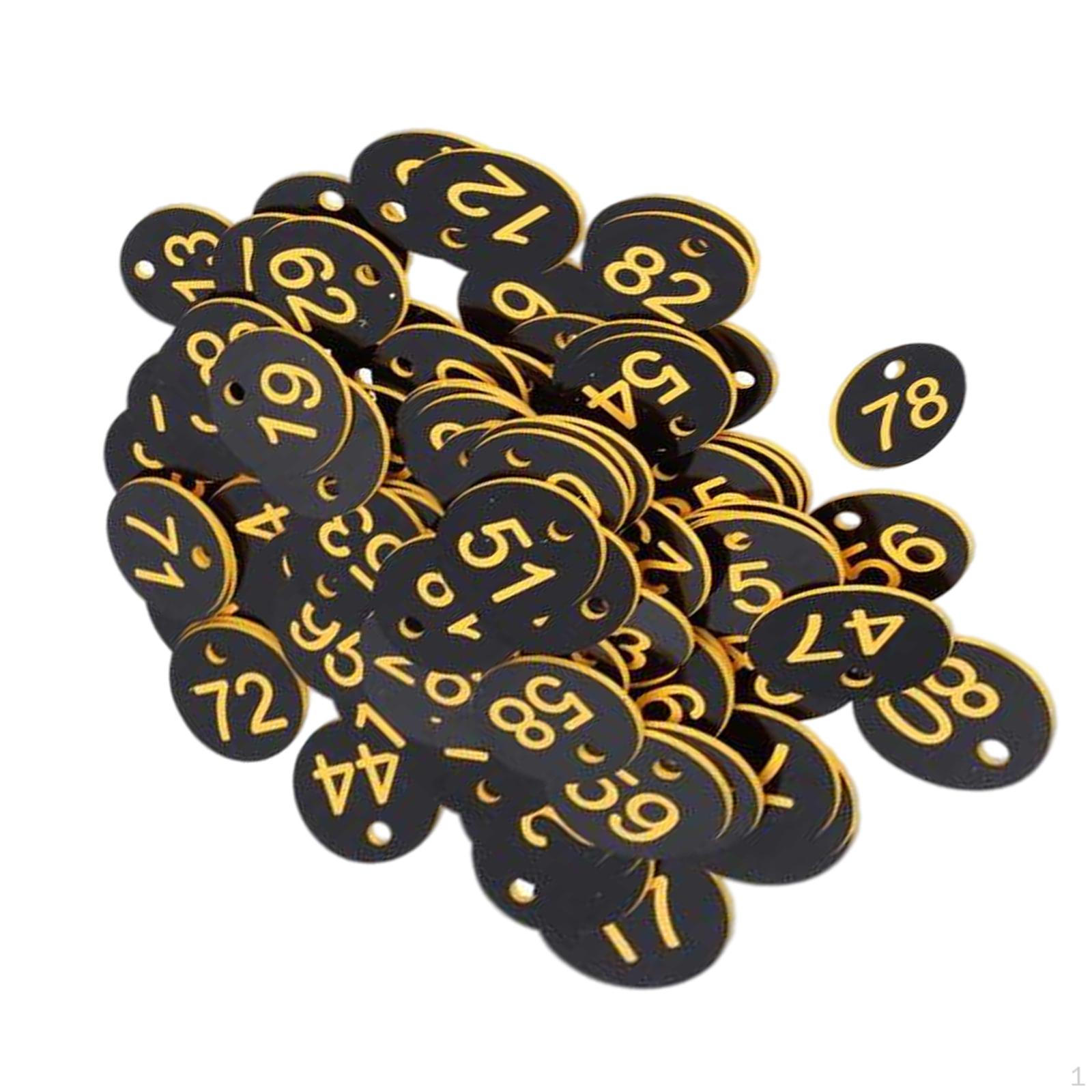 

100 номерных бирок для ключей в общежитиях и супермаркетах black+yellow word