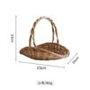 Cesta de Cosecha de Mimbre Tejida a Mano con Asa Cesta Portátil de Almacenamiento para Recolección de Flores Verduras y Flores Almacenamiento en Casa