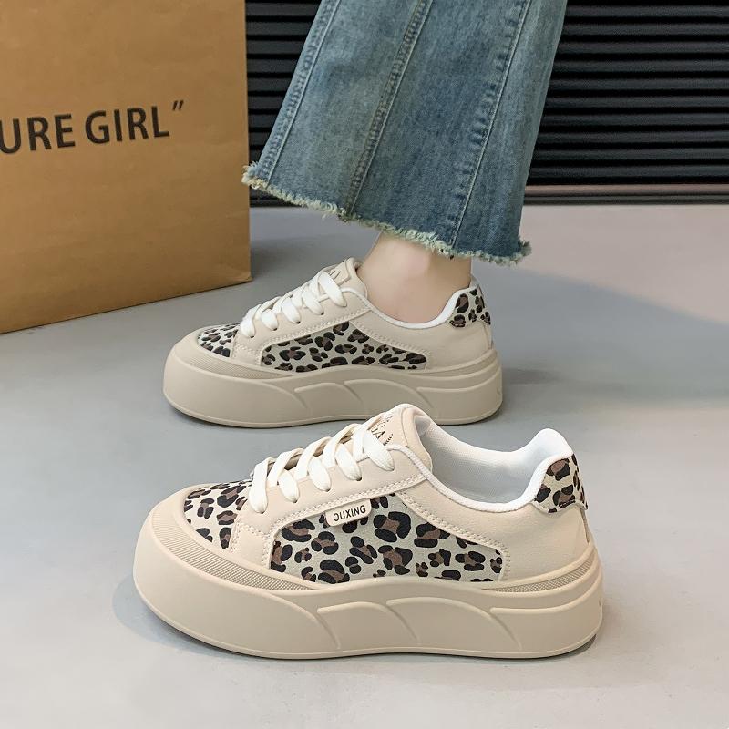 

Fashion CRLAYDK Summer Women s Stylish Skate Sneakers Tennis Low Top Casual Walking Flats Fashion Comfortable Leopard Non Slip Shoes 40