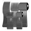Luxus Schwarz Besteck Besteckset Edelstahl Silberbesteck Essgeschirr Set Spiegel Essgabel Messer Kaffeelöffel Tischgeschirr Set