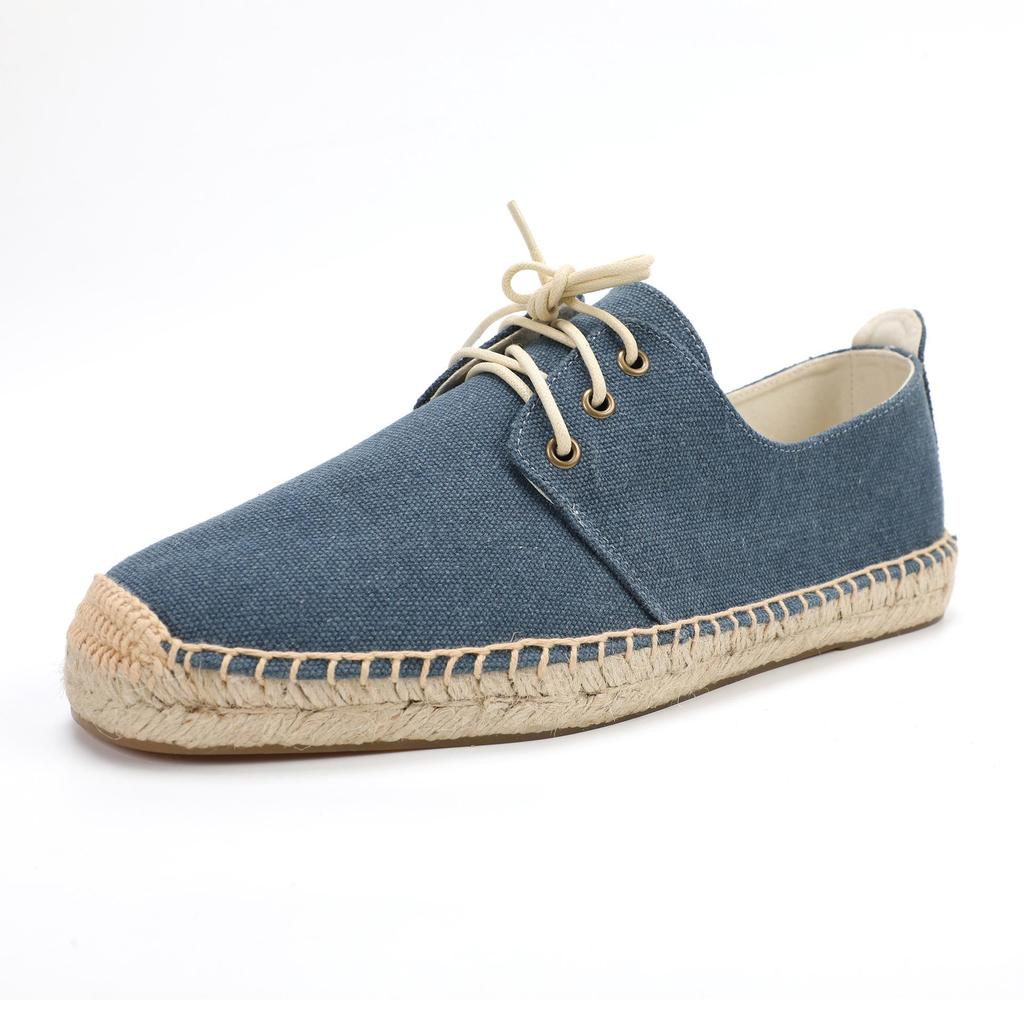 2026 Spring Men's Breathable Casual Lace-up Canvas Shoes - Trendy & Versatile