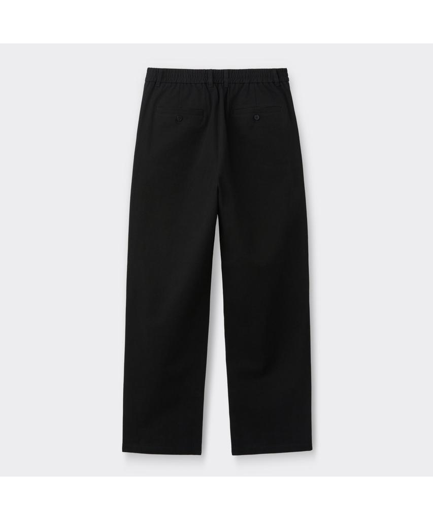 Keoseuuteommellou Black Straight Fit Cotton Pants Cwpas26111Bkx