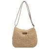 Seitenhandtaschen Damen Strohgewebte Tasche Handtasche Strandtasche Umhängetaschen Strohgestrickte Geldbörsen Damenhandtaschen
