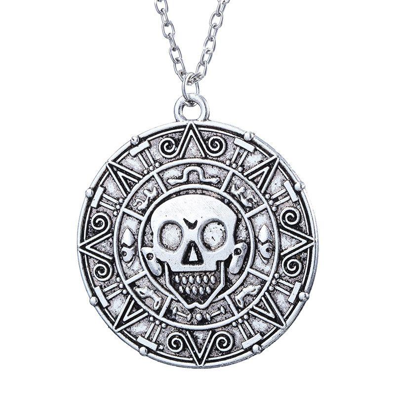 Stunning Pirates Of The Caribbean Aztec Coin Medallion Necklace For That Special Occasion