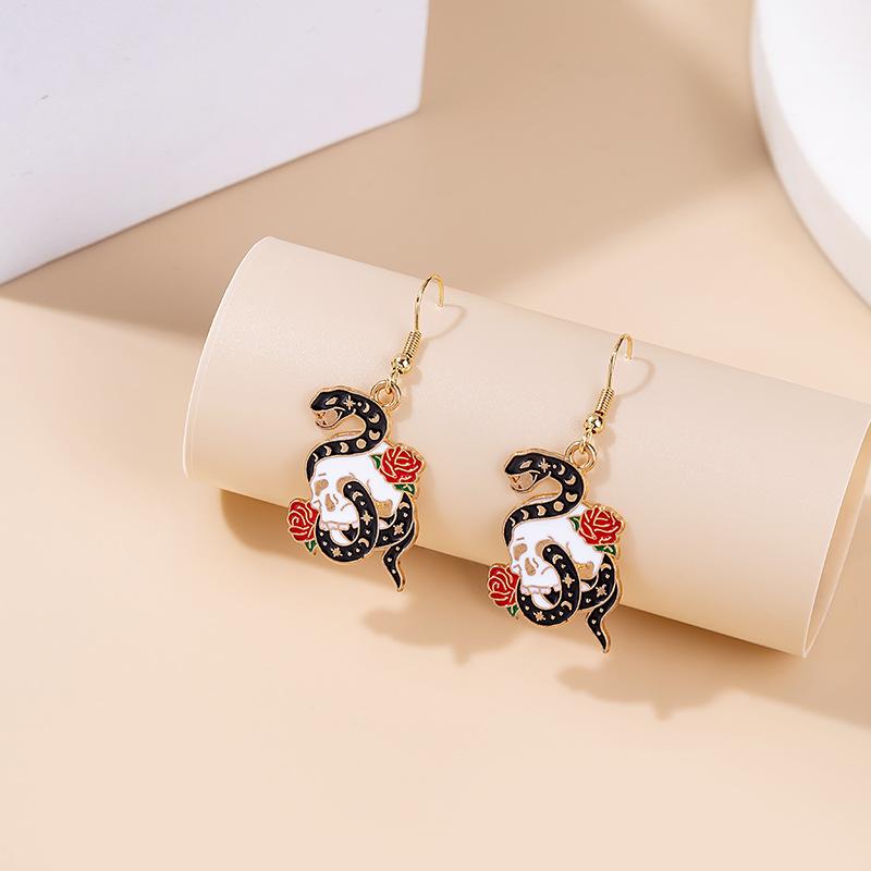 Fashion Cute Fox Koi Cat Rabbit Earrings for Women Girls Sweet Cartoon Enamel Painted Animal Earrings Jewelry Gift