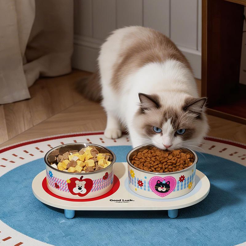 The Cat Bowl Is Not Easy To Tip Over and Prevents Spillage Outside. It Is A Pet Stainless Steel Feeding Bowl and A Pet Bowl.